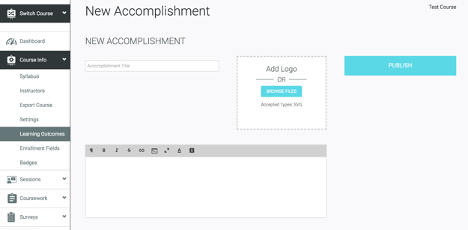 upload learning outcomes